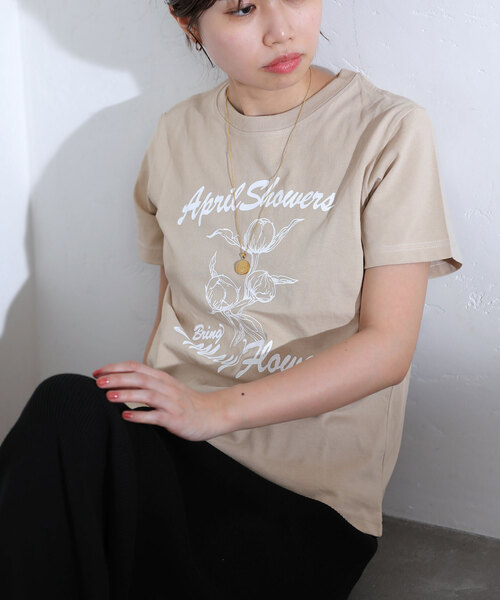 La TOTALITE(ラトータリテ)の「【WAVEUNION/ウェーブユニオン】プリントTシャツ イエロー(Tシャツ/カットソー・レディース・イエロー・FREE)」の1枚目の写真