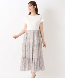 リゾート コンビフラワーワンピース