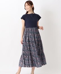 リゾート コンビフラワーワンピース
