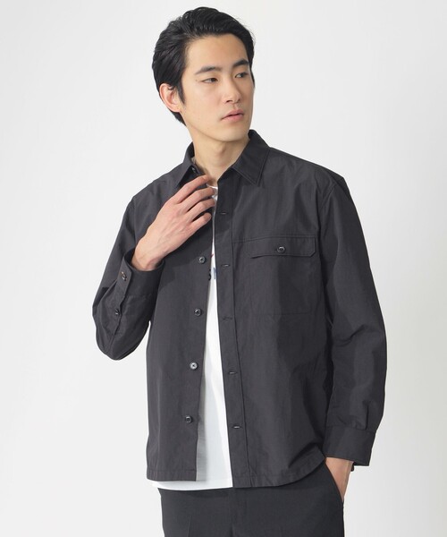ECOALF(エコアルフ)の「ACT RE-NY シャツカバーオール 【日本限定】(ブルゾン・メンズ・ブラック/ダークネイビー・L/S/M)」の6枚目の写真