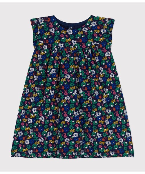 【セール】ライトコットンフラワープリントワンピース（ワンピース）｜PETIT BATEAU（プチバトー）