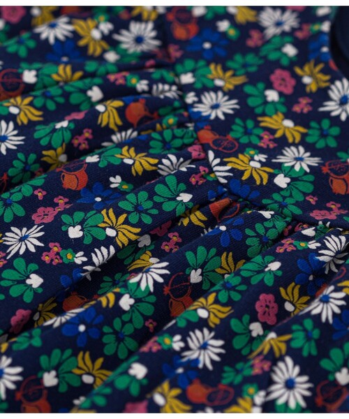 【セール】ライトコットンフラワープリントワンピース（ワンピース）｜PETIT BATEAU（プチバトー）
