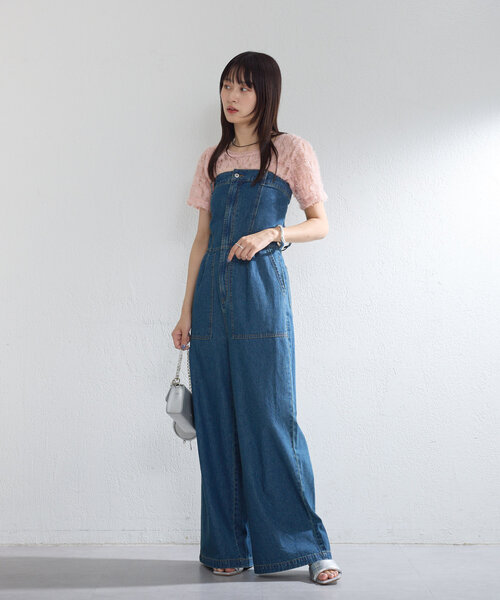 Kastane（カスタネ）の「【7色展開】フェザーチュールTee（Tシャツ/カットソー・レディース・レッド/ブラック/アイボリー/ブルー/ピンク/ミント/ベージュ・FREE）」の11枚目の写真