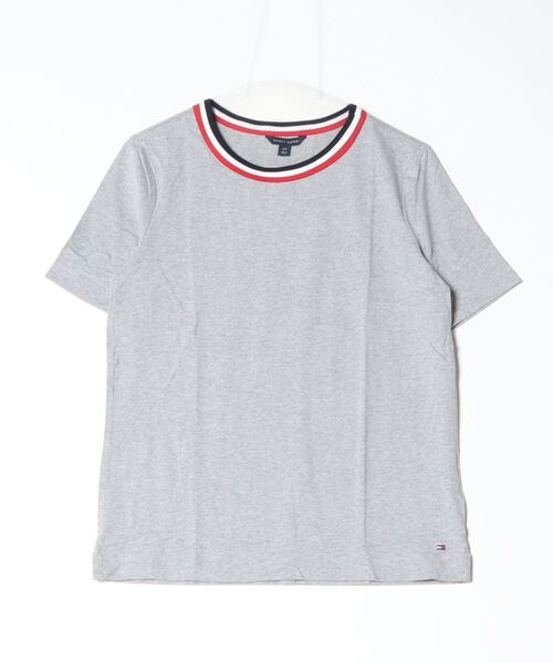 tシャツ ストライプカラークルーネックTシャツ レディース ストライプカラークルーネックTシャツ（Tシャツ/カットソー