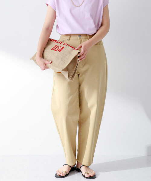 URBAN RESEARCH Sonny Label（アーバンリサーチサニーレーベル）の「コットンカーブパンツ（その他パンツ・レディース・ベージュ/オフホワイト・36/38）」の2枚目の写真