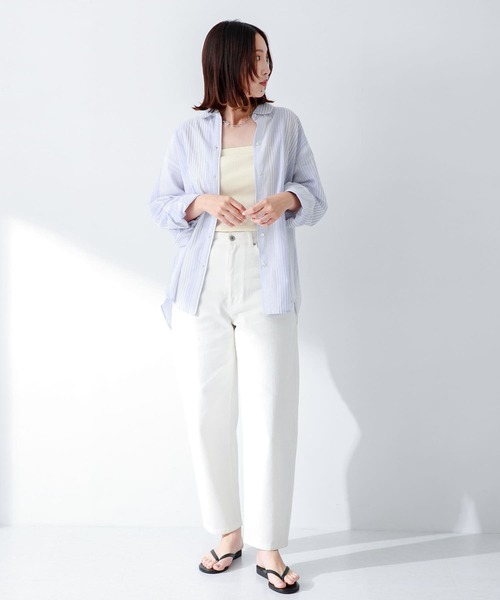 URBAN RESEARCH Sonny Label（アーバンリサーチサニーレーベル）の「コットンカーブパンツ（その他パンツ・レディース・ベージュ/オフホワイト・36/38）」の21枚目の写真