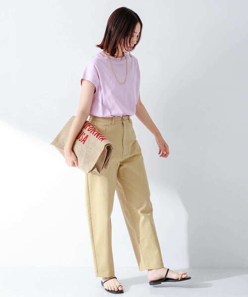 URBAN RESEARCH Sonny Label（アーバンリサーチサニーレーベル）の「コットンカーブパンツ（その他パンツ・レディース・ベージュ/オフホワイト・36/38）」の9枚目の写真