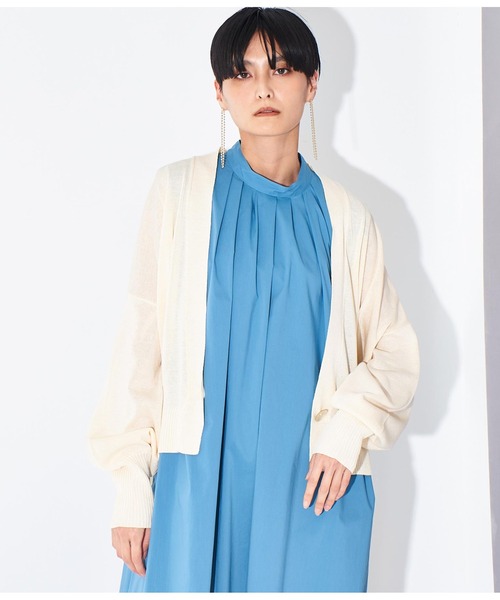 Settimissimo（セッティミッシモ）の「シアー ショート カーディガン ボレロ（カーディガン/ボレロ・レディース・オフホワイト/ブラック/オレンジ・FREE）」の4枚目の写真