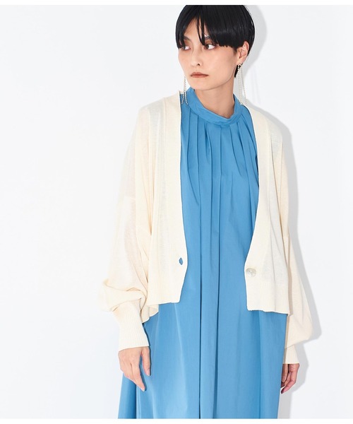 Settimissimo（セッティミッシモ）の「シアー ショート カーディガン ボレロ（カーディガン/ボレロ・レディース・オフホワイト/ブラック/オレンジ・FREE）」の5枚目の写真