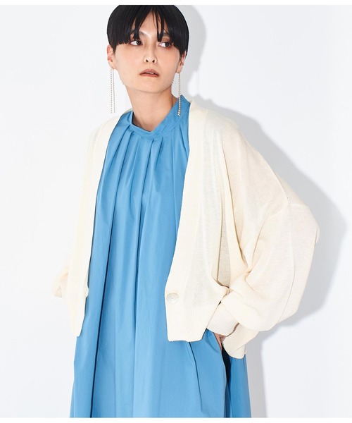 Settimissimo（セッティミッシモ）の「シアー ショート カーディガン ボレロ（カーディガン/ボレロ・レディース・オフホワイト/ブラック/オレンジ・FREE）」の6枚目の写真