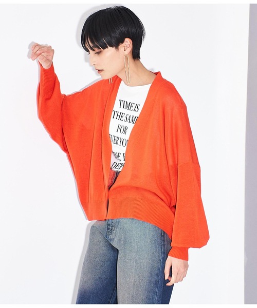 Settimissimo（セッティミッシモ）の「シアー ショート カーディガン ボレロ（カーディガン/ボレロ・レディース・オフホワイト/ブラック/オレンジ・FREE）」の20枚目の写真