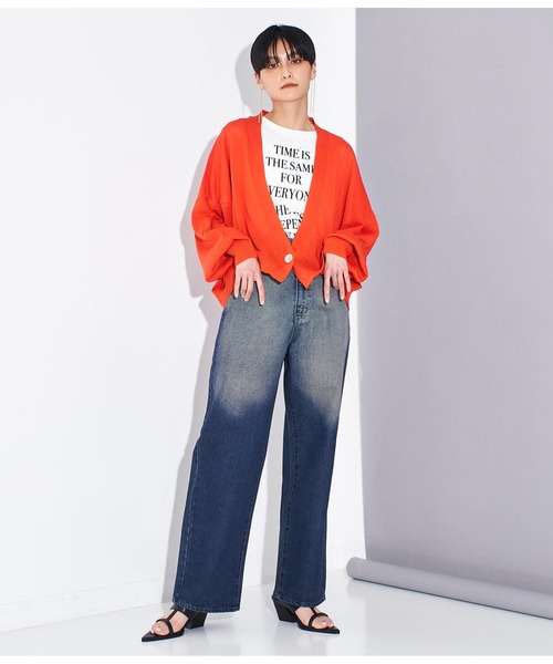 Settimissimo（セッティミッシモ）の「シアー ショート カーディガン ボレロ（カーディガン/ボレロ・レディース・オフホワイト/ブラック/オレンジ・FREE）」の22枚目の写真