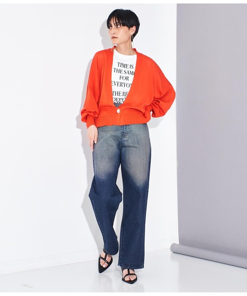 Settimissimo（セッティミッシモ）の「シアー ショート カーディガン ボレロ（カーディガン/ボレロ・レディース・オフホワイト/ブラック/オレンジ・FREE）」の12枚目の写真