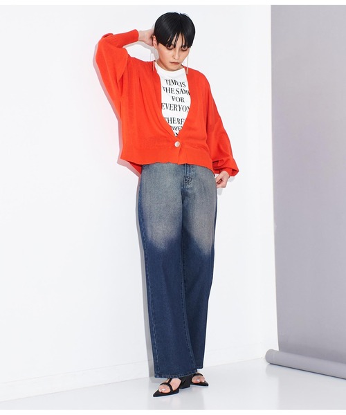 Settimissimo（セッティミッシモ）の「シアー ショート カーディガン ボレロ（カーディガン/ボレロ・レディース・オフホワイト/ブラック/オレンジ・FREE）」の13枚目の写真