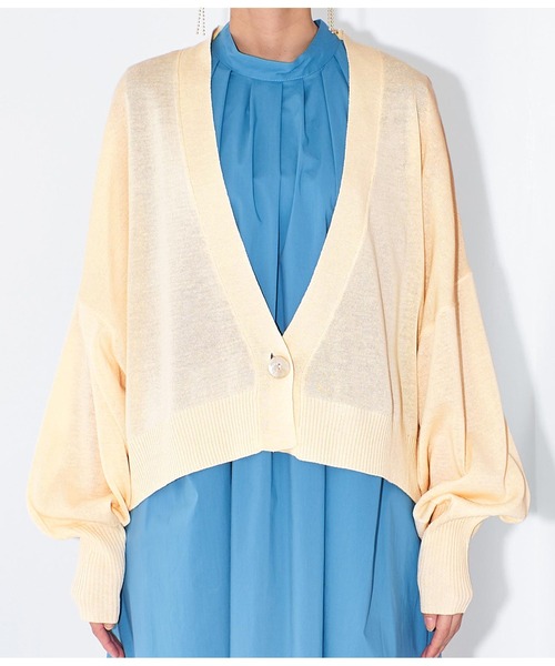 Settimissimo（セッティミッシモ）の「シアー ショート カーディガン ボレロ（カーディガン/ボレロ・レディース・オフホワイト/ブラック/オレンジ・FREE）」の14枚目の写真