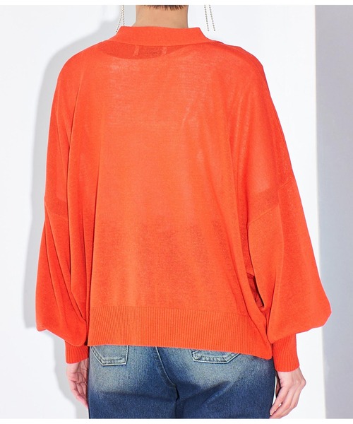 Settimissimo（セッティミッシモ）の「シアー ショート カーディガン ボレロ（カーディガン/ボレロ・レディース・オフホワイト/ブラック/オレンジ・FREE）」の7枚目の写真