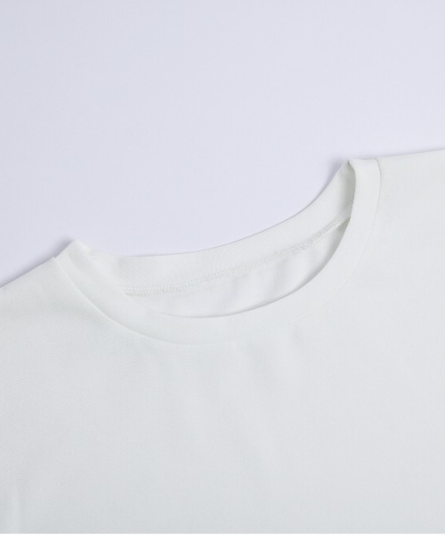 La-gemme(ラジェム)の「異素材MIXペプラムトップス(Tシャツ/カットソー・レディース・ホワイト/ブラック・フリー)」の14枚目の写真