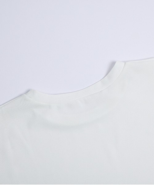 La-gemme(ラジェム)の「異素材MIXペプラムトップス(Tシャツ/カットソー・レディース・ホワイト/ブラック・フリー)」の5枚目の写真