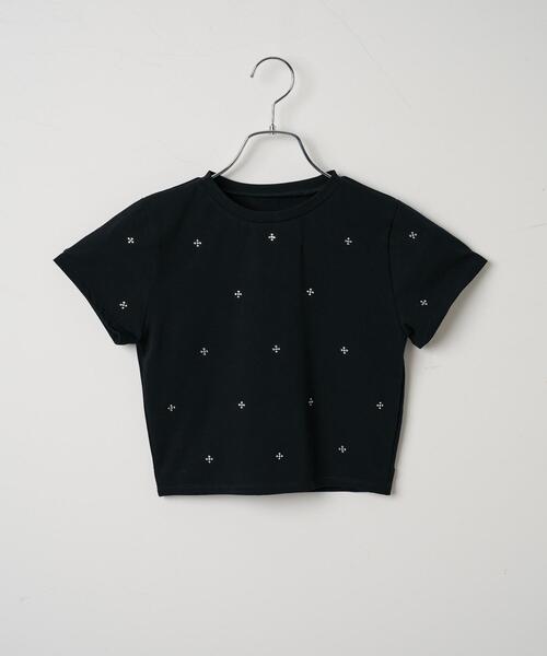 dispark(ディスパーク)の「DISPARK/ラインストーンチビT(Tシャツ/カットソー・レディース・ブラック/ホワイト・FREE)」の16枚目の写真