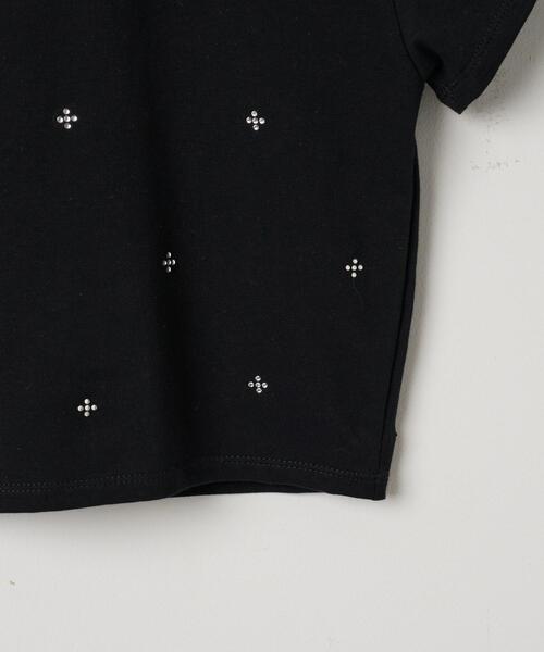 dispark(ディスパーク)の「DISPARK/ラインストーンチビT(Tシャツ/カットソー・レディース・ブラック/ホワイト・FREE)」の12枚目の写真