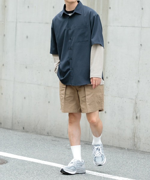 ITEMS URBANRESEARCH（アイテムズ アーバンリサーチ）の「コットンナイロン RIP STOPショートパンツ（その他パンツ・メンズ・ブラック/カーキ・MEDIUM/LARGE）」の5枚目の写真