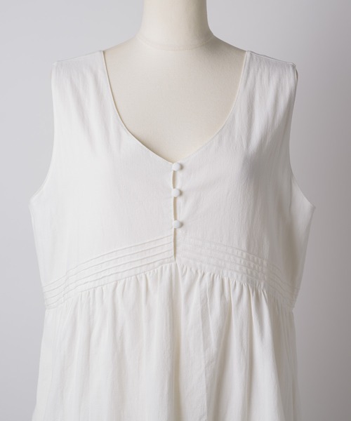 GIUNON（ジウノン）の「pin tuck frill dress / ピンタック