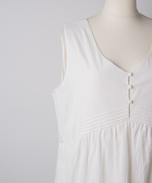 GIUNON（ジウノン）の「pin tuck frill dress / ピンタックフリルドレス（ワンピース・レディース・ホワイト/ブラック・FREE）」の22枚目の写真