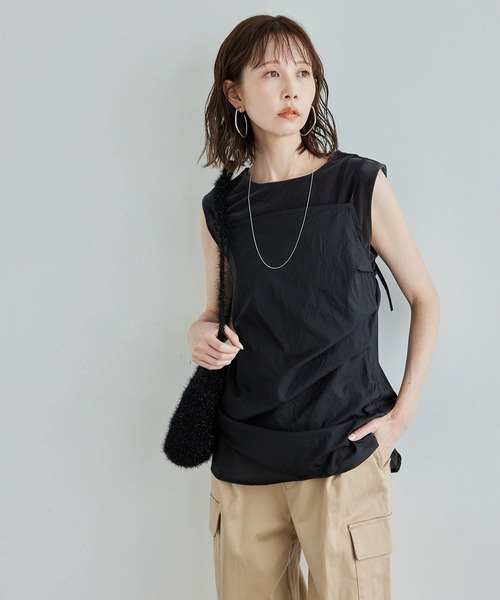 ぴっぴ❤︎【極美品】ROPE ロペ 2wayメルトン Aライン ミドルコート ROPÉ(ロペ) / 【2way】ノーカラー/エコファー付け襟 メルトン A