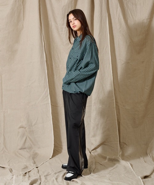 セール】[ 低身長向けサイズ ] タックワイドストレートパンツ