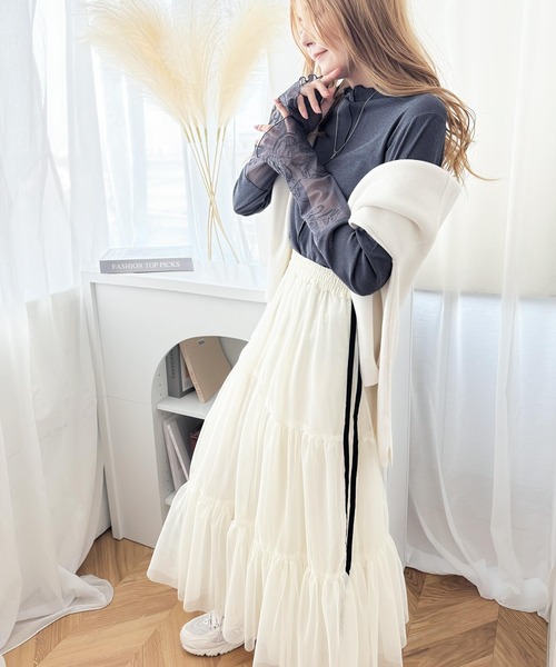 classicalelf（クラシカルエルフ）の「まわりと差がつく。前後2way袖刺繍切替シアープルオーバー（Tシャツ/カットソー・レディース・ライトグレー/チャコール/ブラック/オフホワイト・LARGE/MEDIUM/SMALL/X-LARGE）」の16枚目の写真