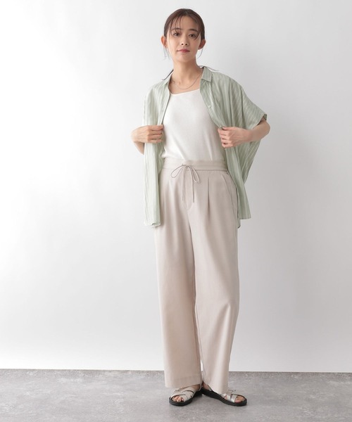 GLOBAL WORK(グローバルワーク)の「お手入れらくらくラメポンチョシャツ半袖/128324(シャツ/ブラウス・レディース・ライトグリーン/ライトブルー・FREE)」の5枚目の写真