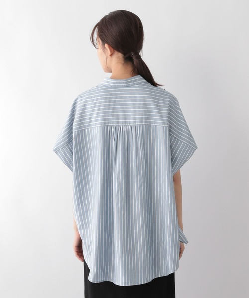 GLOBAL WORK(グローバルワーク)の「お手入れらくらくラメポンチョシャツ半袖/128324(シャツ/ブラウス・レディース・ライトグリーン/ライトブルー・FREE)」の14枚目の写真