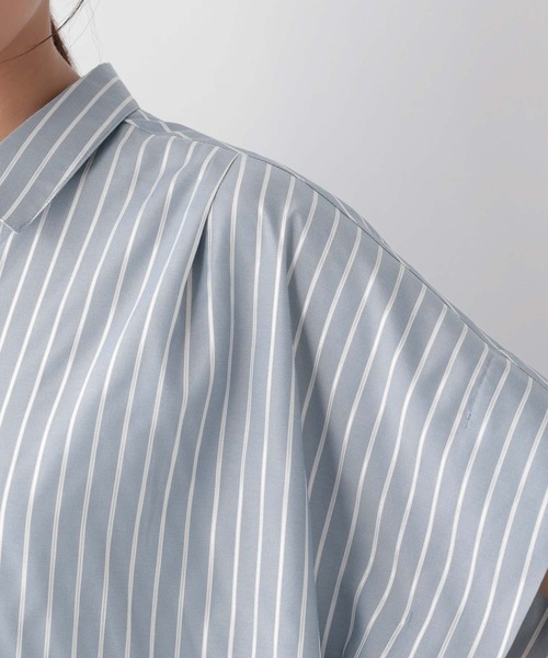 GLOBAL WORK(グローバルワーク)の「お手入れらくらくラメポンチョシャツ半袖/128324(シャツ/ブラウス・レディース・ライトグリーン/ライトブルー・FREE)」の17枚目の写真