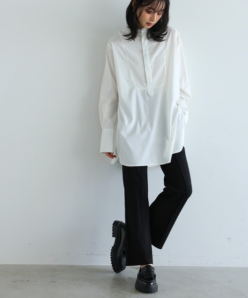 itto...（イット）の「すらっと縦長美脚ストレッチピンタックセンタープレスパンツ（スラックス・レディース・ブラック/グレイッシュベージュ/アイボリー・M/L）」の11枚目の写真