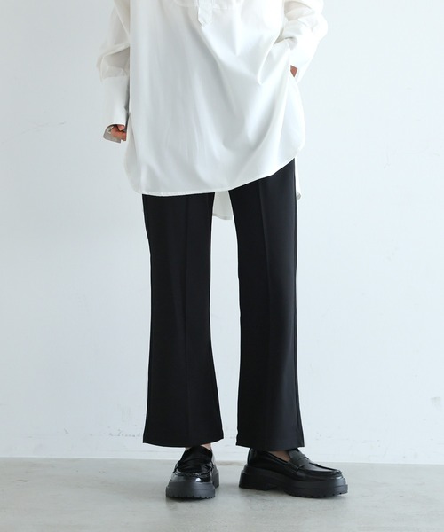 itto...（イット）の「すらっと縦長美脚ストレッチピンタックセンタープレスパンツ（スラックス・レディース・ブラック/グレイッシュベージュ/アイボリー・M/L）」の12枚目の写真