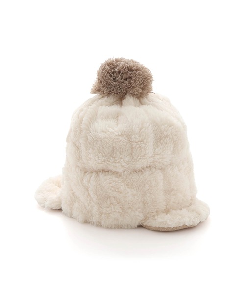 MAKE YOUR DAY（メイクユアデイ）の「ボアワッチキャップ（キャップ・キッズ・ダークグリーン/アイボリー/ラベンダー/ブラウン・XS/S/M/L）」の9枚目の写真