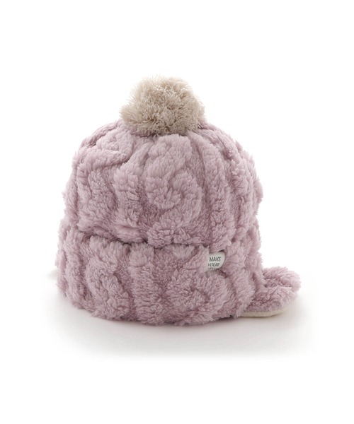 MAKE YOUR DAY（メイクユアデイ）の「ボアワッチキャップ（キャップ・キッズ・ダークグリーン/アイボリー/ラベンダー/ブラウン・XS/S/M/L）」の10枚目の写真