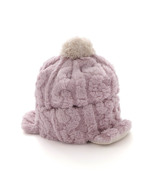 MAKE YOUR DAY（メイクユアデイ）の「ボアワッチキャップ（キャップ・キッズ・ダークグリーン/アイボリー/ラベンダー/ブラウン・XS/S/M/L）」の11枚目の写真