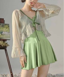 NANEA（ナネア）の「シアーガーディガン付き　２点セットスイムウェア（水着）」