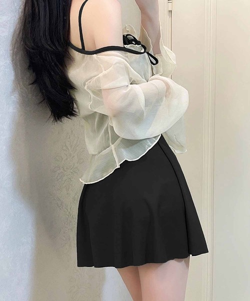 NANEA(ナネア)の「シアーガーディガン付き 2点セットスイムウェア(水着・レディース・ライム/グリーン/ブラック・X-LARGE/LARGE/MEDIUM/SMALL)」の10枚目の写真