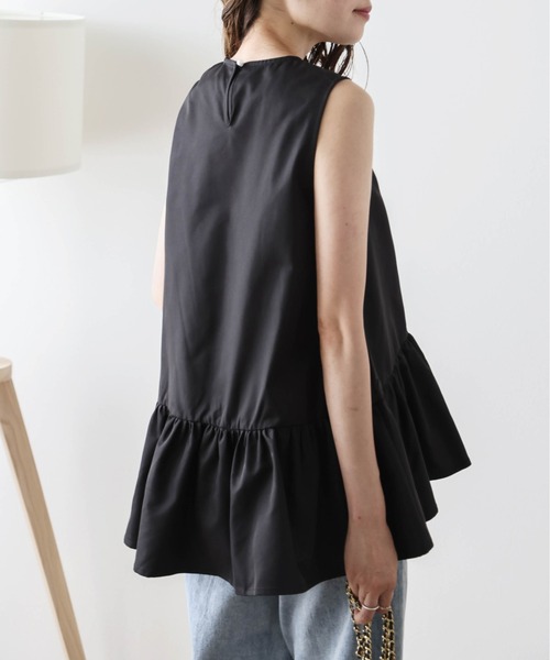 AMELY（エミリー）の「ノースリーブペプラムトップス（Tシャツ/カットソー・レディース・ブラック/ホワイト・フリー）」の20枚目の写真