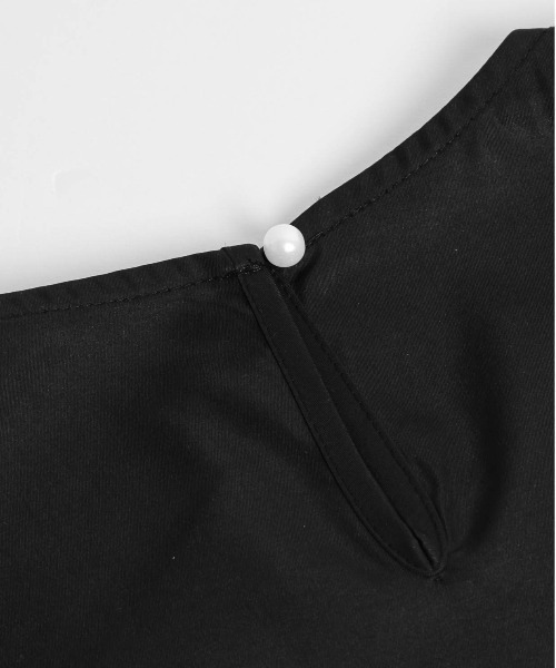 AMELY（エミリー）の「ノースリーブペプラムトップス（Tシャツ/カットソー・レディース・ブラック/ホワイト・フリー）」の14枚目の写真