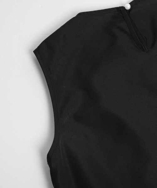 AMELY（エミリー）の「ノースリーブペプラムトップス（Tシャツ/カットソー・レディース・ブラック/ホワイト・フリー）」の13枚目の写真