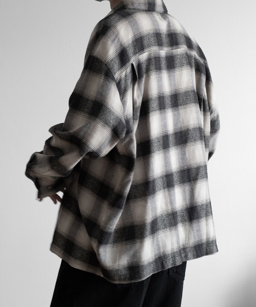 RUUBON】 cotton ombre check shirt / コットンオンブレチェックシャツ
