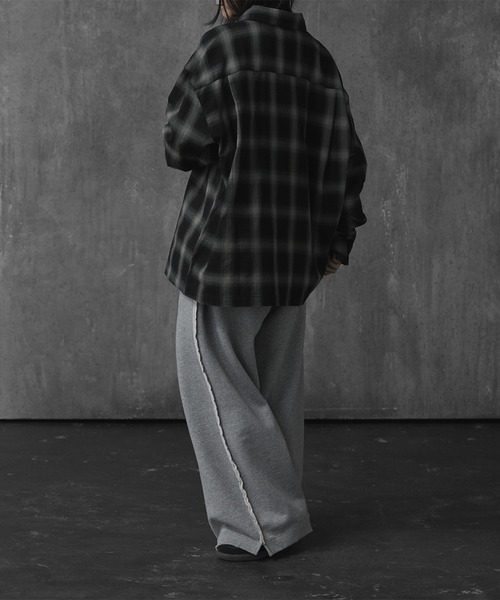 RUUBON】 cotton ombre check shirt / コットンオンブレチェック