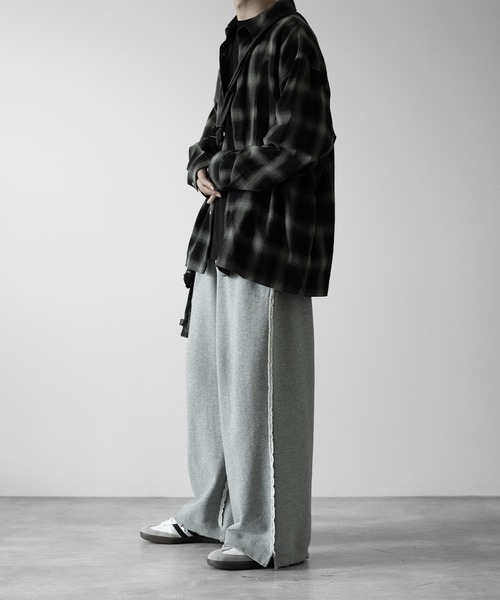 RUUBON（ルーボン）の「【RUUBON】 cotton ombre check shirt / コットンオンブレチェックシャツ（シャツ/ブラウス・メンズ・ベージュ/ブラック・L/M/S）」の7枚目の写真