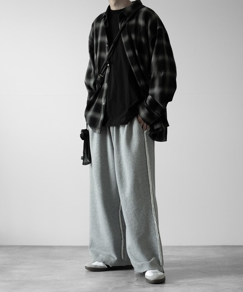 RUUBON（ルーボン）の「【RUUBON】 cotton ombre check shirt / コットンオンブレチェックシャツ（シャツ/ブラウス・メンズ・ベージュ/ブラック・L/M/S）」の8枚目の写真