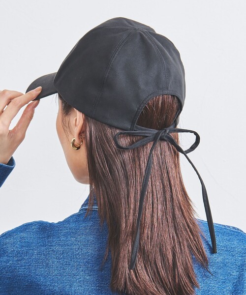 UNITED ARROWS(ユナイテッドアローズ)の「F/SD バックリボン キャップ UV(キャップ・レディース・ブラック/ダークブラウン・FREE)」の3枚目の写真