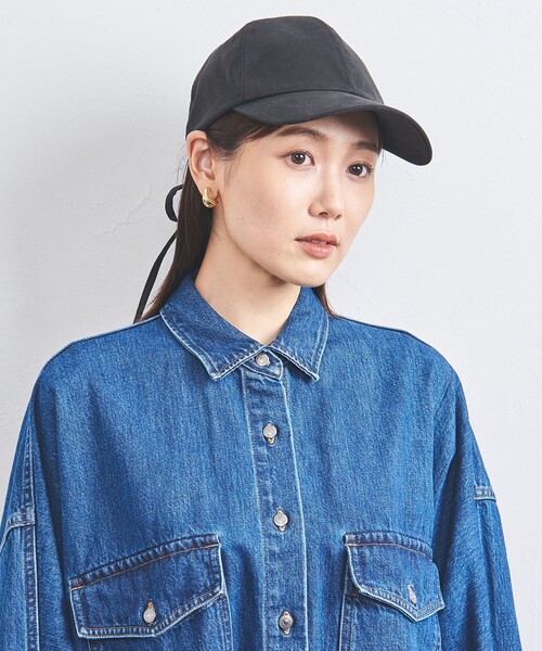 UNITED ARROWS(ユナイテッドアローズ)の「F/SD バックリボン キャップ UV(キャップ・レディース・ブラック/ダークブラウン・FREE)」の4枚目の写真