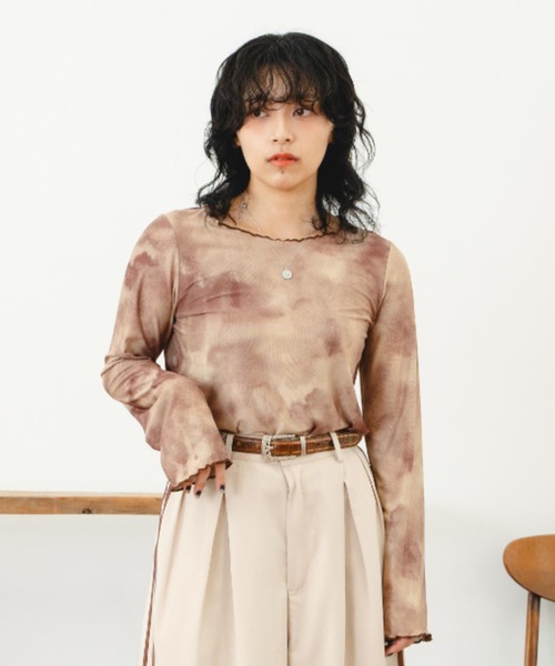 eLur（エラー）の「シアートップス（Tシャツ/カットソー・レディース・グレー/ブラウン・FREE）」の10枚目の写真